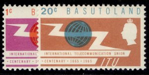 BASUTOLAND QEII SG98-99, 1965 ITU set, NH MINT.