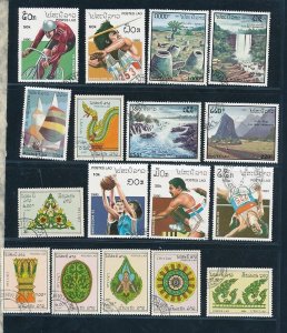 D397507 Laos Nice selection of VFU (CTO) stamps