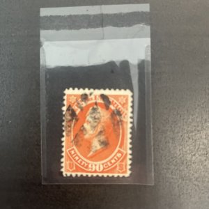 U.S. 1873 OFFICIAL DEPT OF INTERIOR  ADMIRAL PERRY SCOTT O24 USED BEAUTY! 