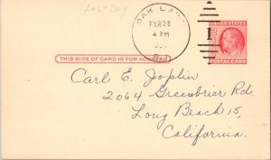 United States Rhode Island Oak Lawn 1958 numeral dup0lex  1871-1958  Postal C...