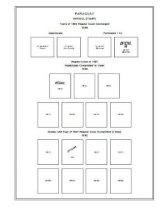 PRINTED PARAGUAY [CLASS.] 1870-1940 STAMP ALBUM PAGES (53 pages)