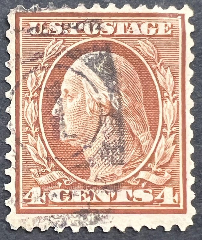 Scott#: 334 - George Washington 4¢ 1908 BPE used single stamp - Lot B4