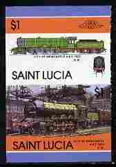 St Lucia 1986 Locomotives #5 (Leaders of the World) $1 4-...