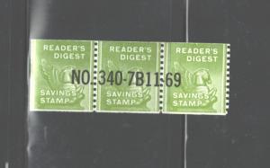 USA SAVING STAMP READERS DIGEST COIL x 3