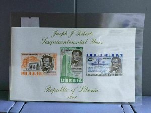 Liberia Joseph J Roberts Sesquicentennial Year 1961 MNH stamp  sheet R26876