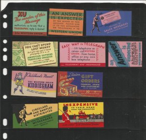 VINTAGE WESTERN UNION POSTER STAMP COLLECTION