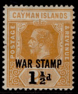 CAYMAN ISLANDS GV SG59, 1½d on 2½d orange, M MINT.