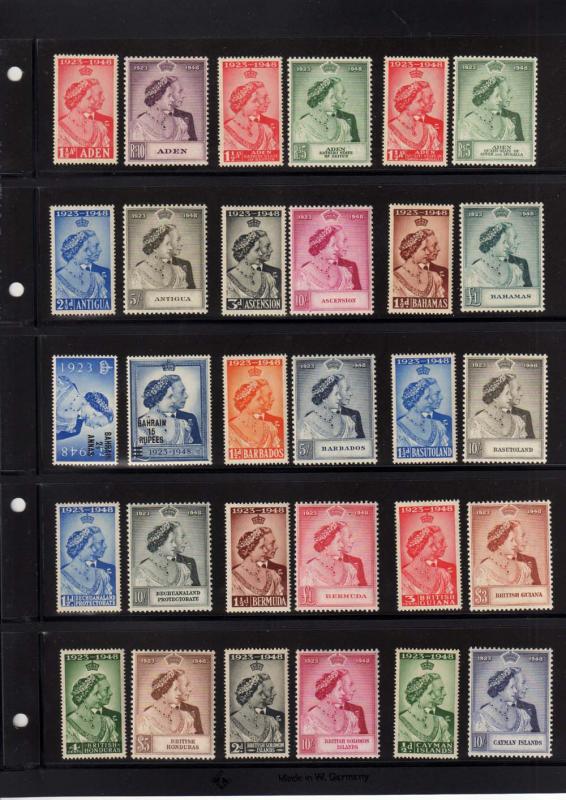 1948 Royal Silver Wedding complete set (138 stamps) MNH - offer