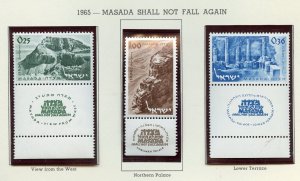 ISRAEL SCOTT #272/74 MASADA  TABS MINT NH AS SHOWN