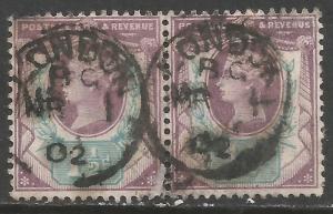 GREAT BRITAIN 112 VFU PAIR V650