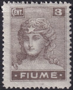 Fiume 1919 Sc 28b MH* thin translucent paper
