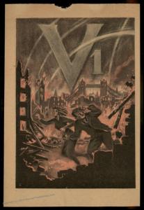 3rd Reich Germany V1 Rocket 1944 Bombing England Italy Propaganda Leaflet 90619