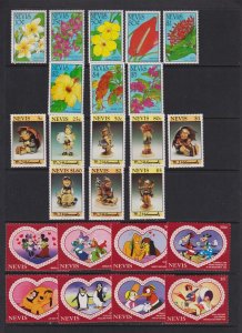Nevis - 3 Mint, NH sets from 1993-95, cat. $ 33.80