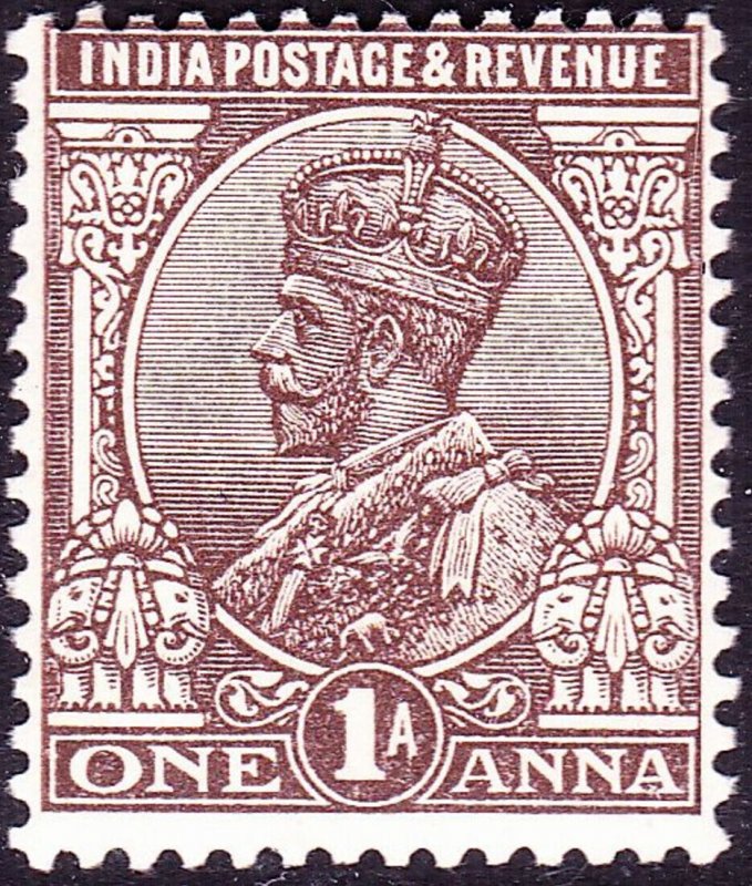 INDIA 1926 KGV 1 Anna Chocolate SG203 MH