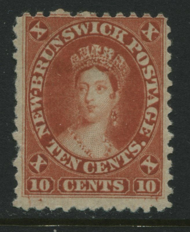 New Brunswick QV 1860 10 cents vermilion unused no gum