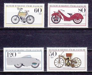 Germany, Scott cat. B605-B608. Historic Motorcycles issue. ^