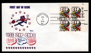 U.S. 1974 FDC ZIP Block!