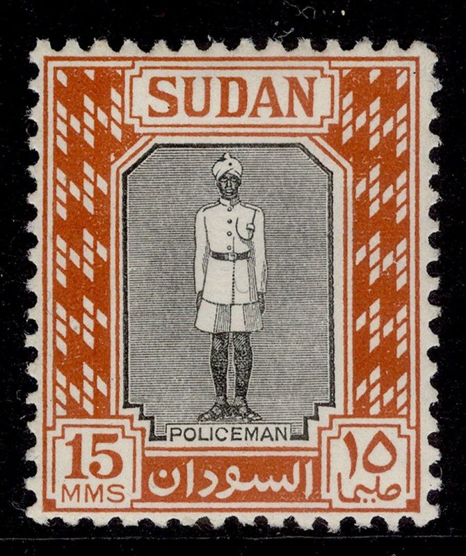 SUDAN GVI SG129a, 15m black & brown-orange, M MINT. Cat £10.