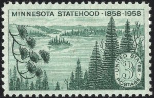 SC#1106 3¢ Minnesota Statehood Issue (1958) MNH