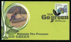 US 4524p Go Green Maintain Tire Pressure UA Fleetwood cachet FDC