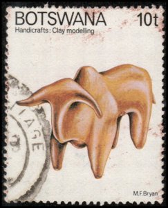 Botswana 231 - Used - 10t Clay Figure / Buffalo (1979)