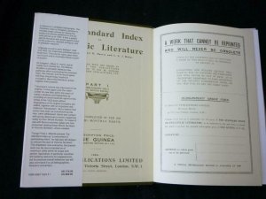 THE HARRIS INDEX TO PHILATELIC LITERATURE 1879-1925 by ALBERT H HARRIS