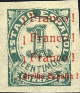 ESPAGNE / SPAIN / ESPAÑA JEREZ DE LA FRONTERA 1c Ed.15 (Em. Locales Patrioticas)