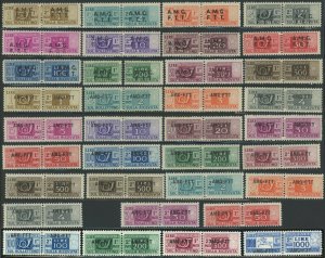 Italy TRIESTE #Q1-Q26 Occupation Parcel Post Stamps AMG FTT 1947-1954 Mint LH OG