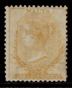 MALTA QV SG13, ½d yellow, M MINT. Cat £150.