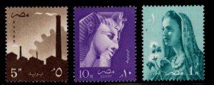 Egypt Scott 415-417 MNH** set wmk 318