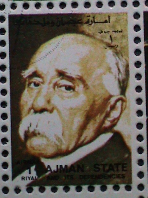 AJMAN-WORLD FAMOUS NOBEL PERSONS CTO MINI SHEET, VF- WE SHIP TO WORLD WIDE