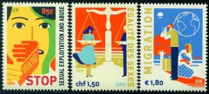 HERRICKSTAMP NEW ISSUES UNITED NATIONS Stop Abuse/Gender Equality/Migration