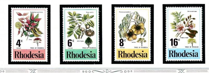 Rhodesia 371-74 MNH 1976 Trees of Rhodesia