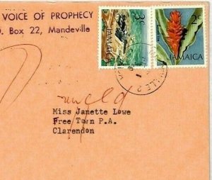 JAMAICA Free Town *Unclaimed* 1978 Mandeville RETOUR Card {samwells-covers}CY52