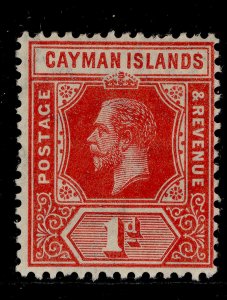 CAYMAN ISLANDS GV SG42, 1d red, M MINT.