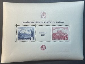 CZECHOSLOVAKIA # 239--MINT/NEVER HINGED---SOUVENIR SHEET---1937