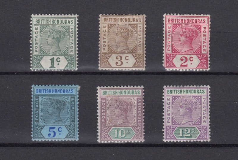 British Honduras QV 1891 Collection Of 6 Values To 12c MH BP2581 