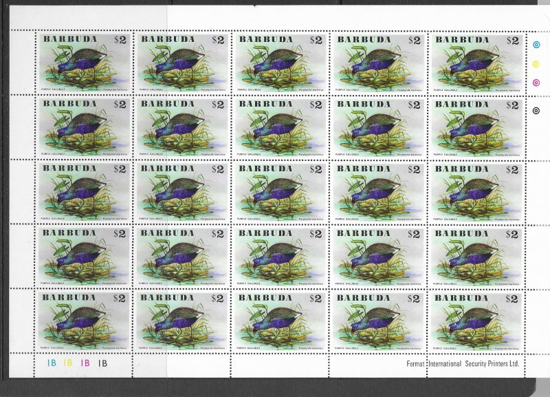 Barbuda 238-43 MNH sheets of 25, cpl set. vf see desc. 2020 CV$193.75