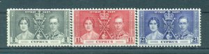 Cyprus sc# 140-142 (2) mh cat value $3.75