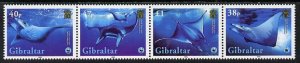 GIBRALTAR - 2006 - WWF Endangered Species - Perf 4v Strip - Mint Never Hinged