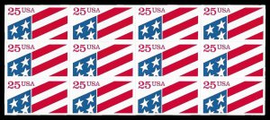 PCBstamps  US #2475a ATM Pane $3.00(12x25c) Plastic Flag, MNH, (3)