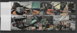 GIBRALTAR SG1791/802 2018 CANNONS SET MNH