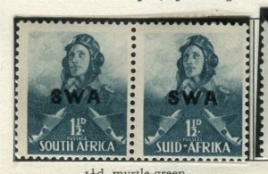 SOUTH WEST AFRICA; 1941 early War Effort Large type Mint hinged 1.5d. pair