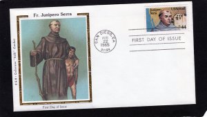 C116 Junipero Serra, FDC Colorano Silk