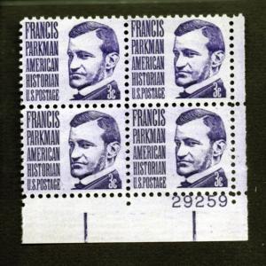 ALLY'S STAMPS US Plate Block Scott #1281 3c Frances Parkman [4] MNH OG [STK]