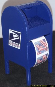 Postage/Stamp Dispenser Collection Box + Authentic Roll of 100 Forever Stamps