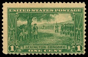 US Sc 617 F/MNH - 1925 1¢ Green - Lexington-Concord Issue