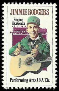 # 1755 Mint Never Hinged ( MNH ) JIMMIE RODGERS AND LOCOMOTIVE XF+