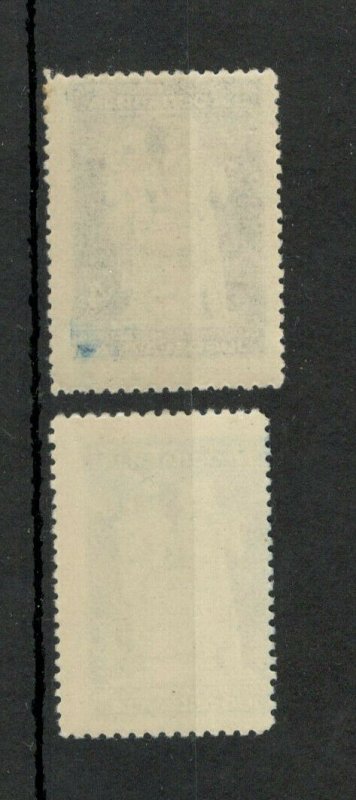 YUGOSLAVIA-MNH 2 STAMPS , 4din - ERRORS ON SIZE ,  CONSTITUTION - LOOK -1945.