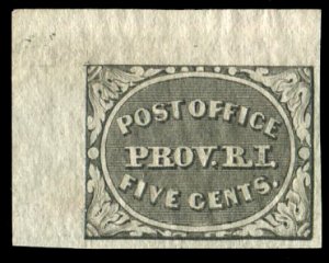 United States, 1846 Postmaster Provisionals,  Cat$75, 1846 Rhode Island, 5c g...